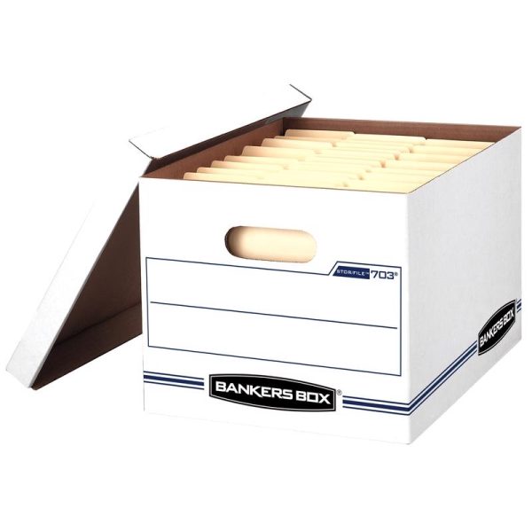 Bankers Box Stor File 450 lb White Storage Box 10 in. H X 12 in. W X 15 in. D Stackable Online Sale