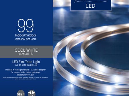 Celebrations LED Cool White 99 ct Rope Christmas Lights 16.4 ft. Fashion