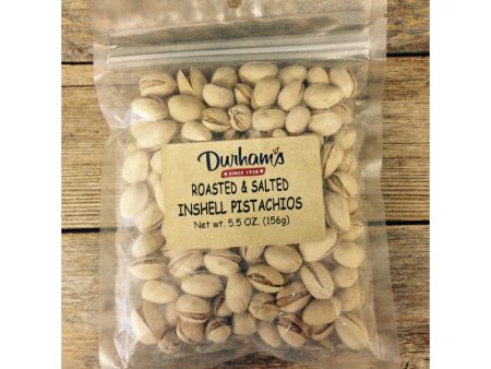 Durhams Roasted & Salted Pistachios 5.5 oz Bagged Online now