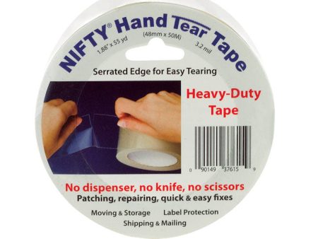 Nifty Hand Tear Tape 2 in. W X 1980 in. L Tape Clear Supply