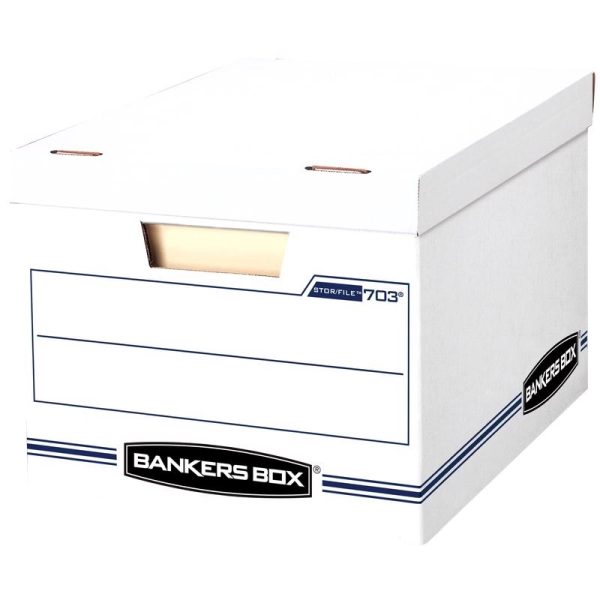 Bankers Box Stor File 450 lb White Storage Box 10 in. H X 12 in. W X 15 in. D Stackable Online Sale