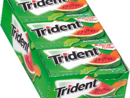 Trident Sugar Free Watermelon Twist Chewing Gum 12 pk For Discount