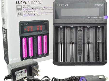 Efest LUC V4 4 Bay LCD Battery Charger Online Hot Sale