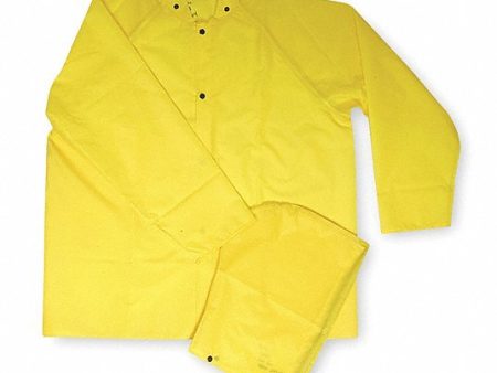 CONDOR Flame Resistant Rain Jacket, Polyurethane, M, Yellow (SQ7536194-WT18) on Sale